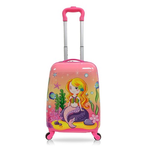 Tucci Goldy Mermaid Kids Hardside Carry On Suitcase Target