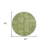 Fern Green And Artichoke Green Patchwork Washable Indoor Outdoor Area Rug - 3 of 4