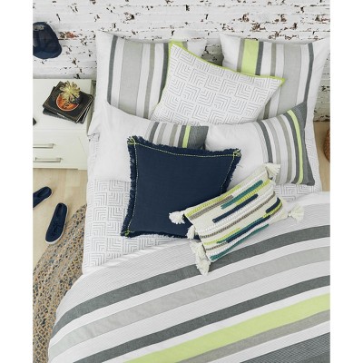Jones 26" x 26" Cotton Euro Sham with Stripes