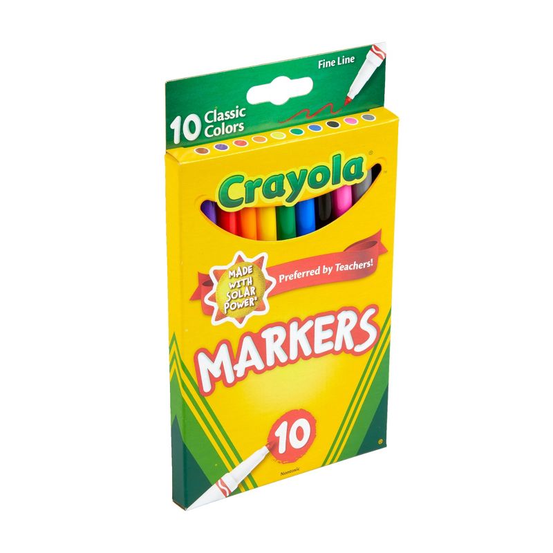 Crayola 10ct Kids Fine Line Markers Classic Colors, 2 of 7