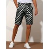 Lars Amadeus Men's Polka Dots Comfort Flat Front Chino Shorts - 2 of 4