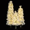 Tangkula 3' 4' 5' Artificial Christmas Tree 3 PCS w/Snow-flocked Branch Tips for Party - 2 of 4