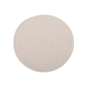Unique Bargains Trivet Round Rope Woven Mat Cotton Non-woven Fabric 7.87"x7.87"x0.31" - 1 of 3