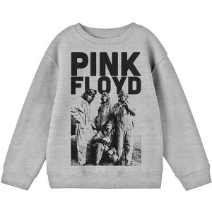 Pink Floyd Band Threshold Photo Crew Neck Long Sleeve Athletic Heather Boy's Sweatshirt - 1 of 2