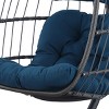 Coolbibila-Swing Chairs For Outside, Swing Chairs Wicker Rattan, Hanging Chair With Aluminum Frame And Cushion Without Stand - 2 of 4