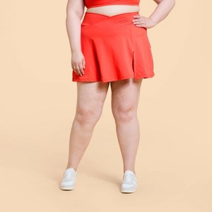 Blogilates Women's Criss Cross Slit High-Rise Skort - 1 of 4