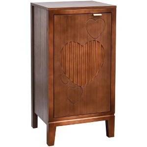 eHemco Kawaii Sweetheart End Table, 16.5 x 14 x 31 Inches, Indoor Living Room Side Table, Antique Walnut - 1 of 4