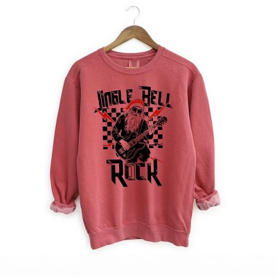 Simply Sage Market Women's Garment Dyed Jingle Bell Rock Santa Graphic Sweatshirt