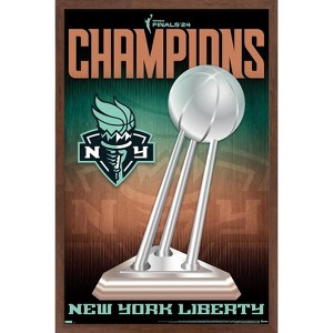 Trends International WNBA New York Liberty - 2024 WNBA Finals Team Logo Framed Wall Poster Prints - 1 of 4