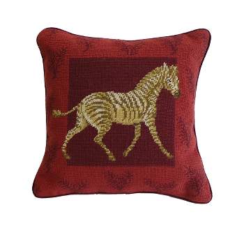 C&F Home Zebra Needlepoint Pillow