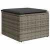vidaXL Patio Sofa Set with Cushions Outdoor Conversation Furniture Poly Rattan - Gray Without Table - 3 of 4