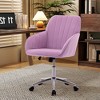 NicBex Office Chair Modern Height Adjustable Ergonomic Chair Computer Chair with 5 Casters and Silver Base for Office, Study, Bedroom, Lilac - 2 of 4