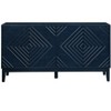 60.5" Mid-Century Modern Sideboard Buffet Storage Cabinet with Geometric Fluted Doors & Adjustable Shelves-- Frevyn - 4 of 4