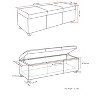Gulches Dover Storage Ottoman Bench  Distressed Brown Faux Leather, Child-Safe Hinge & Solid Wood Frame for Living Room Bedroom Entryway Key Featur - 2 of 3