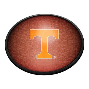 College Football Pigskin Design Oval Slimline Lighted Wall Sign - 1 of 4