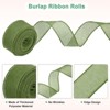 Unique Bargains Burlap Wired Edge Durable Thick Fabric Ribbons for DIY Crafts 1 Pc - 2 of 4