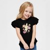 The Juniper Shop SmileyWorld Checkered Lightning Floral Flutter Sleeve Tee - 2 of 4