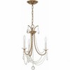 Crystorama Lighting Karrington 3 - Light Chandelier in  Aged Brass - 2 of 4