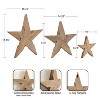 Kate & Laurel All Things Decor Set of 3 Gallantry Star Art Plaques Rustic Brown - 2 of 4