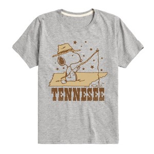 Boys' - Peanuts - Tennessee Fishing Snoopy Short Sleeve Graphic T-Shirt - 1 of 4