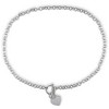 EVERLY JEWELRY | Sterling Silver Heart Charm Necklace, 18 inc - 4 of 4