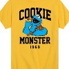 Boys' - Sesame Street - Cookie Monster Collegiate Short Sleeve Graphic T-Shirt - 2 of 4