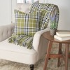 C&F Home 18" x 18" Max Plaid Tarragon Woven Throw Pillow - 3 of 4