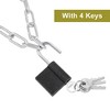Unique Bargains Bicycle Cycling Zinc Plated 3.28 Feet Long Chain Lock with Padlock Silver - 3 of 4