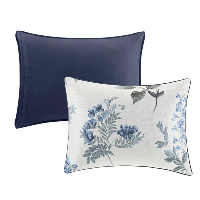 King Blue Microfiber 7-Piece Bed in a Bag Set