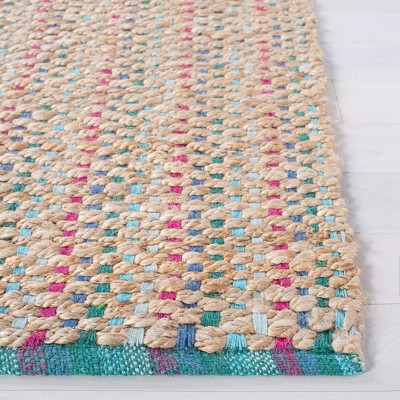 Aqua Cotton Hand-Knotted 3' x 5' Rectangular Area Rug