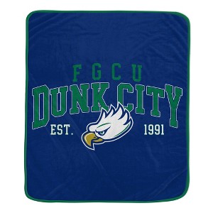 NCAA Florida Gulf Coast Eagles Vintage Arch Block Flannel Fleece Blanket - 1 of 1