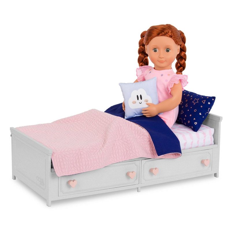 Our Generation Starry Slumbers Platform Bed Furniture Accessory Set for 18&#34; Dolls, 3 of 6