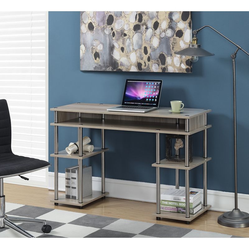 Breighton Home Harmony Office No Tools Writing Desk with Shelves, 4 of 14