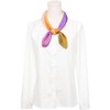 INSPIRE CHIC Women's Pleated Gradient Contrast Color Long Stretchy Satin Neck Scarves 1Pc - 2 of 4