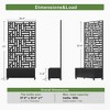 PexFix 71" x 35.4" Tall Wrought Iron Garden Trellis with Planter Box Black Outdoor Plant Support for Climbing Flowers Vines Patio Yard Street Decor - 4 of 4
