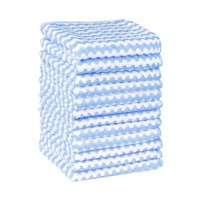 Unique Bargains Reusable Super Absorbent Cotton Lint Free Kitchen Towels  12 X 12 Multi 12 Pcs : Target