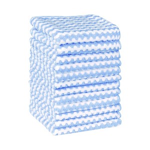 Unique Bargains Microfiber Highly Absorbent Lint Reusable Kitchen Towel 12 Pcs - 1 of 4