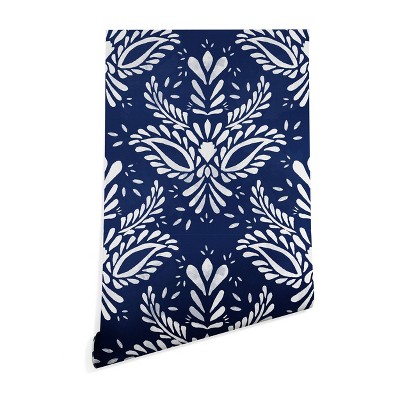 2"x10" Marta Barragan Camarasa Pattern Indigo Wallpaper Blue - Deny Designs