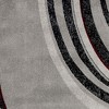 HomeRoots 8' Gray and Black Abstract Power Loom Distressed Runner Rug - 4 of 4
