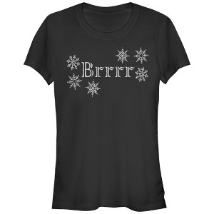 Juniors Womens Lost Gods Christmas Brrrr Snowflake T-Shirt - 1 of 3