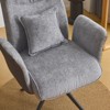 Karl Home | 28.3 inch BeigeChenille Dovetail Swivel Office Chair - 3 of 4