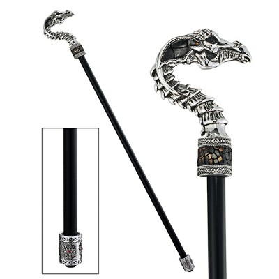 Design Toscano Dragonsthorne Collection: Drakkar, The Dragon Gothic Walking Stick