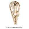 Unique Bargains Curtain Holdbacks Teardrop Hooks Zinc Alloy 2.56"x0.87" 1 Pair - 3 of 4