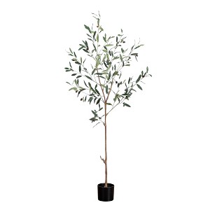 Nearly Natural 5-ft Artificial Slim Minimalist Olive Tree - 1 of 4