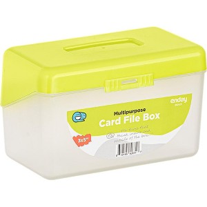Enday  3" X 5" Index Card File Box - 1 of 4