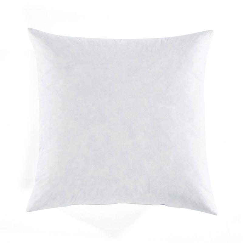 Feather Down with Cotton Insert Throw Pillow Cover White - Lush Décor, 1 of 3