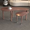 FONTOI Contemporary Rotatable Cocktail Table, 360 Rotating Coffee Table Sintered Stone Tabletop Living Room Bedroom Office Home, Brown, 52"*26.4"*5.7" - 4 of 4