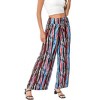 Women's Wide Leg Pants Casual Palazzo Summer Flowy Pants Elastic High Waist Lounge Drawstring Long Trousers - 3 of 4