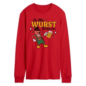 Men's - Instant Message - Wurst Behavior Fall Festival Long Sleeve Graphic T-Shirt - 1 of 3