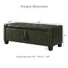Tufted Ottoman Bench with Storage, Storage Bench, Entryway Bedroom Bench, Upholstered PU Ottoman - ModernLuxe - 3 of 4